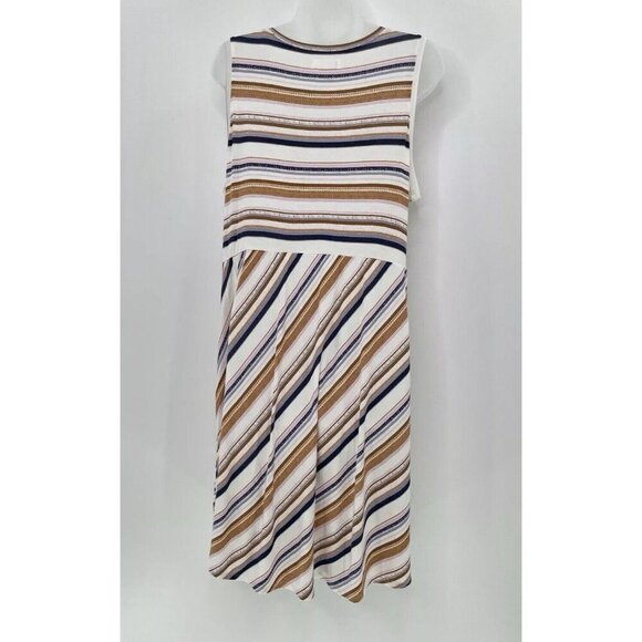 NWT Maurices 24/7 Multi‎ Striped Empire Waist Pocket Dress Sleeveless Comfort XL - Picture 2 of 10